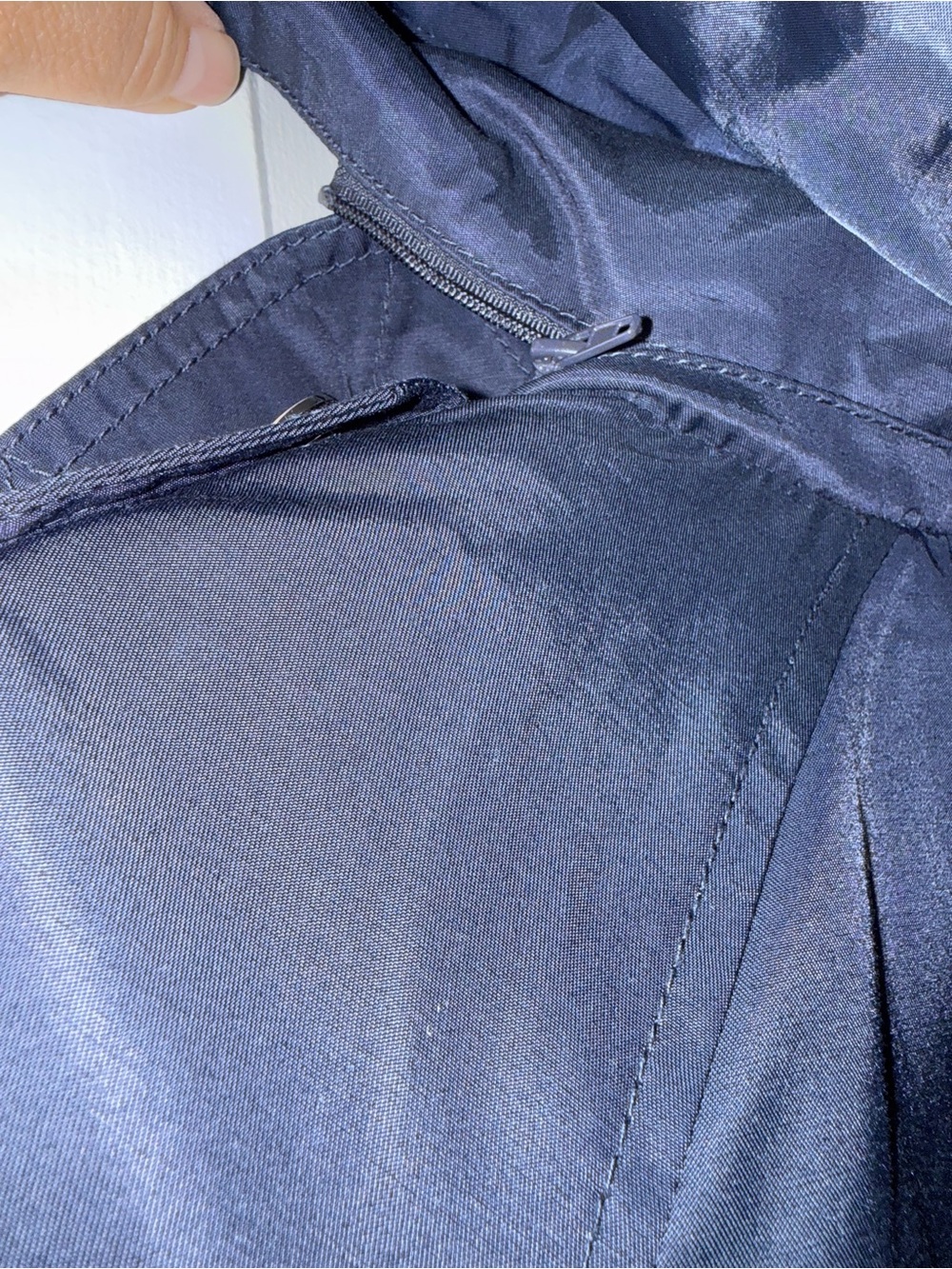 Tommy Hilfiger Navy Trench-Style Rain Jacket - Picture 6 of 6